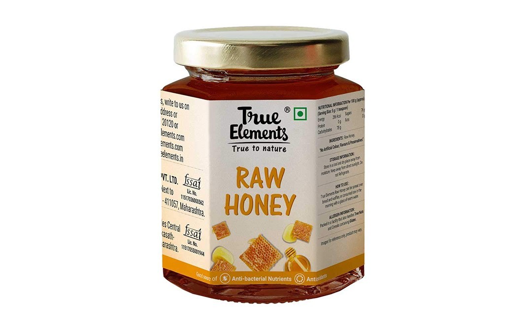 True Elements Raw Honey    Glass Jar  350 grams